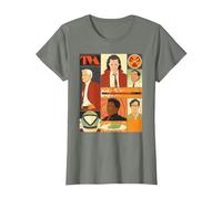 Marvel Studios Loki Season 2 Faces of The TVA & Pie Disney+ T-Shirt, Femme, Vert Kaki chiné, S