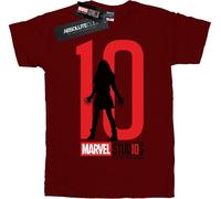 Marvel Studios - T-shirt pour fille "10 Years" BI31109 (116) (Bourgogne)