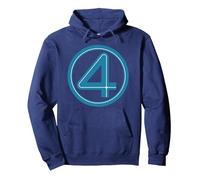 Marvel Studios The Fantastic Four: First Steps Costume Icon Sweat à Capuche, Unisexe pour Adultes, Bleu Marine, XL