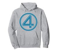Marvel Studios The Fantastic Four: First Steps Costume Icon Sweat à Capuche, Unisexe pour Adultes, Gris Chiné, L