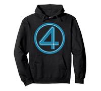 Marvel Studios The Fantastic Four: First Steps Costume Icon Sweat à Capuche, Unisexe pour Adultes, Noir, L