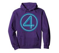 Marvel Studios The Fantastic Four: First Steps Costume Icon Sweat à Capuche, Unisexe pour Adultes, Violet, L