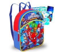 Marvel Super Hero Adventures Mini sac à dos ~ Lot de 3 pièces avec sac d'école super-héros Avengers de 27,9 cm pour garçons, enfants, kit de coloriage Spiderman et plus encore | Fournitures scolaires Marvel, Mini sac à dos Avengers, Marvel mini backpack, Mini sac à dos Superhero Adventures