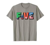 Marvel Super Heroes Avengers Numbers 5 Fifth 5th Birthday T-Shirt