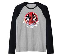 Marvel Super Heroes Deadpool It's My Birthday Party Crash Manche Raglan