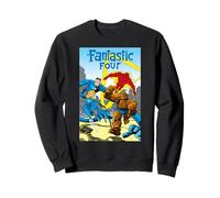 Marvel Super Heroes Fantastic Four Retro Vintage Comic Cover Sweatshirt