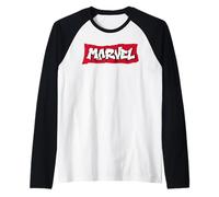 Marvel Super Heroes Graffiti Tag Style Marvel Logo Official Manche Raglan