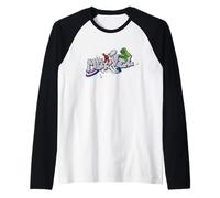 Marvel Super Heroes Graffiti Tag Style Paint Splatter Logo Manche Raglan