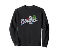 Marvel Super Heroes Graffiti Tag Style Paint Splatter Logo Sweatshirt