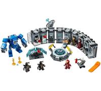 Marvel Super Heroes La Salle des armures d’Iron Man, Laboratoire modulaire avec 6 Figurines de l'univers Marvel, Ensemble de Jeu