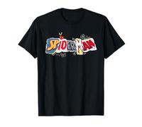 Marvel Super Heroes Spider-Man Logo Torn Paper Collage T-Shirt