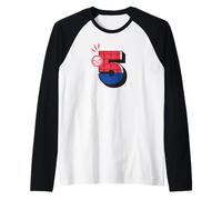 Marvel Super Heroes Spider-Man Numbers 5 Fifth 5th Birthday Manche Raglan