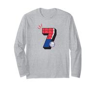 Marvel Super Heroes Spider-Man Numbers Seventh 7th Birthday Manche Longue