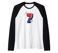 Marvel Super Heroes Spider-Man Numbers Seventh 7th Birthday Manche Raglan