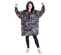 Marvel Sweat à Capuche Enfant - Pull Oversize en Polaire Avengers (Gris/Noir)