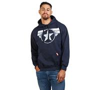 Marvel Captain America-Cap Logo Sweatshirt, Navy Blue, Medium Men's