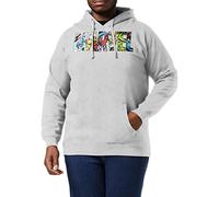 Marvel Logo Characters Sweat-Shirt À Capuche, Gris (Grey Marl SPO), Small Homme