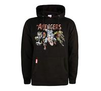 Marvel Sweat à Capuche Vintage Avengers pour Homme, Noir, L
