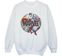 Marvel - Sweat-shirt garçon "Character Circle" BI24976 (104) (Blanc)