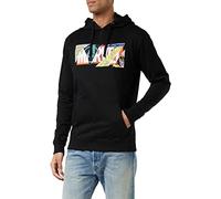 Marvel Scrapbook Logo Hoodie Sweatshirt à Capuche, Black, Large Homme