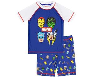 Marvel Swimsuit Boys Kids Superhero Tive Top Shorts Swim Set 4-5 Ans