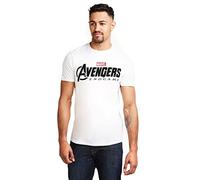Marvel T-Shirt avec Logo Avengers Endgame pour Homme, Blanc, L UK