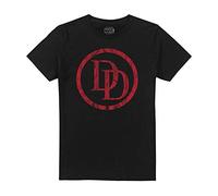 Marvel T-Shirt avec Logo Daredevil pour Homme, Noir (Noir Noir), X (Taille : X-Large)
