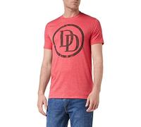 Marvel T-Shirt avec Logo Daredevil pour Homme, Rouge (Heather Red HTR), L UK