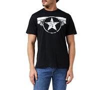 Marvel Captain America-Cap Logo T-Shirt, Noir (Black Blk), XX-Large Homme