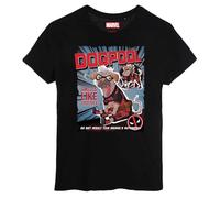Marvel T-Shirt Dogpool, Imprimé 'Smells Like Trouble', Design dans Deadpool, sous Licence Officielle (FR/ES, Alpha/Lettres, XXL, Taille Normale, Taille Normale, Noir)