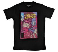 Marvel Comics T-shirt Galactus & Argenté Surfer Officiel Homme Noir Taille L