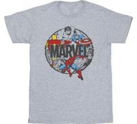 Marvel - T-shirt garçon "Character Circle" BI25604 (140-146) (Gris)