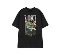 Marvel T-Shirt Graphique Noir à Manches Courtes Loki pour Hommes | T-Shirt décontracté à col Rond | Loki Master of Mischief Vêtements Classiques | Marchandises d'émissions de télévision
