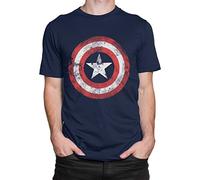 Marvel T-Shirt Homme Captain America Multicolore Large
