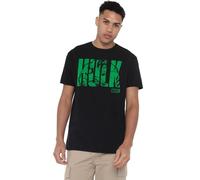 Marvel Hulk Text T-Shirt, Black, X-Large Men's