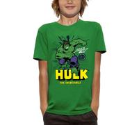 Marvel T-Shirt Hulk The Incredible, Imprimé Super-héros, Vert, Coton (FR/ES, Âge, 4 Ans, Taille Normale, Vert)