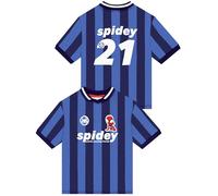Marvel T-Shirt, Maillot De Football Spidey Et Ses Amis Extraordinaires, T-Shirts Spider-Man pour Garçon, Vêtements pour Garçon, Bleu 4-5 Ans