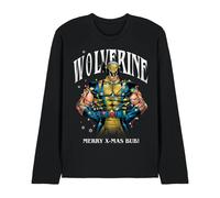 Marvel - T-shirt manches longues motif Wolverine MERRY XMAS BUB - (TV26456)