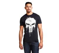 Marvel Avengers Punisher Skull Shirt, Black (Black Blk), (Taille Fabricant: Large) Men's