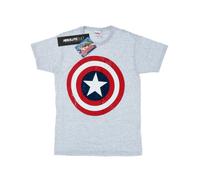 Marvel - T-shirt motif Captain America motif/style bouclier usé - Homme (BI6132)