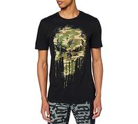 Marvel T-Shirt Punisher Skull Camo pour Homme, Noir, Taille XXL UK