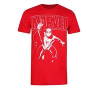 Marvel Spiderman Logo Swing Shirt, Rouge (Rouge Cerise), (Taille Fabricant: Small) Men's