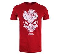 Marvel Tête de Toile Spiderman T-Shirt, Rouge (Heather Red Heather), M Homme