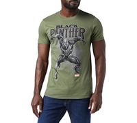 Marvel T-Shirt Strike Black Panther pour Homme, Vert (Vert Militaire), Taille XL