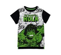 Marvel T-Shirt Teeshirt Garçon l'incroyable Hulk | T-Shirt à Manches Courtes pour garçons | Top d'Été Garçon Multicolore3-4 Ans
