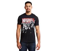Marvel T-Shirt Trio Heroes pour Homme, Noir (Noir Noir), M UK