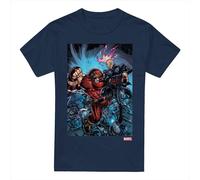 Marvel - T-shirt "X-Men Destroy" pour homme TV4089 (L) (Bleu marine)