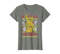 Marvel Thanos Oh Snap!! Pull de Noël Ugly T-Shirt, Femme, Vert Kaki chiné, M