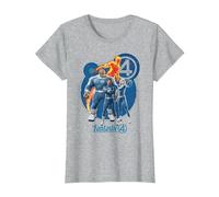 Marvel The Fantastic Four: First Steps Heroic Family Shot T-Shirt, Femme, Gris Chiné, L