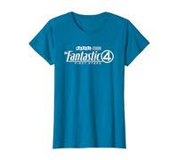 Marvel The Fantastic Four First Steps White Logo T-Shirt, Femme, Saphir, S